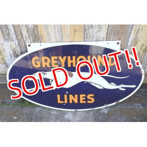 画像: dp-240301-02 GREYHOUND / 1950's W-sided Porcelain Sign