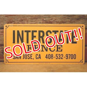 画像: dp-240207-22 INTERSTATE FENCE Metal Sign