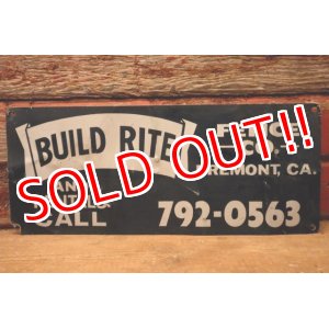 画像: dp-240207-22 BUILD RITE FENCE CO. Metal Sign