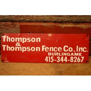 画像: dp-240207-22 Thompson & Thompson Fence Co., Inc. Metal Sign