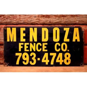 画像: dp-240207-22 MENDOZA FENCE CO. Metal Sign