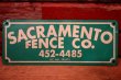 画像1: dp-240207-22 SACRAMENT FENCE CO. Metal Sign