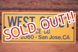 画像: dp-240207-22 WEST COAST FENCE CO. Metal Sign