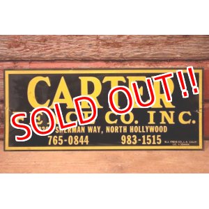 画像: dp-240207-22 CARTER FENCE CO. INC. Metal Sign