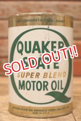 画像: dp-240207-18 QUAKER STATE / 1970's SUPER BLEND MOTOR OIL One U.S. Quart Can