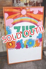 画像: dp-240301-01 7up × Peter Max / 1970's Huge W-sided Metal Sign