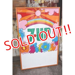 画像: dp-240301-01 7up × Peter Max / 1970's Huge W-sided Metal Sign