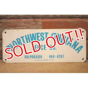 画像: dp-240207-22 NORTHWEST INDIANA FENCE CO. Metal Sign