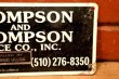 画像3: dp-240207-22 THOMPSON AND THOMPSON FENCE CO., INC. Metal Sign