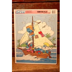 画像: ct-240214-82 Smurf / GOLDEN 1980's FRAME-TRAY Puzzle