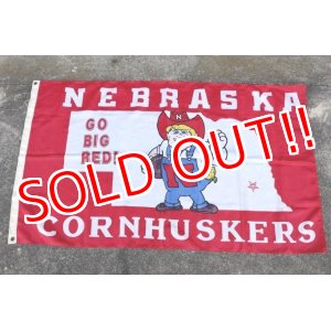 画像: dp-230518-15 University of Nebraska / 1990's NEBRASKA CORNHUSKERS Nylon Flag