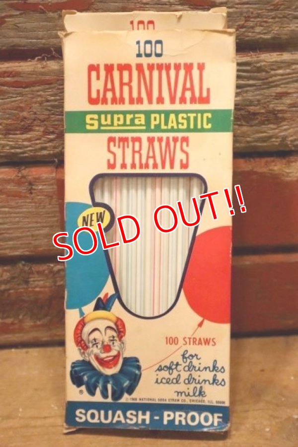 画像1: dp-240418-05 NATIONAL SODA STRAW CO., / 1968 CARNIVAL Supra PLASTIC STRAWS