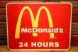 画像1: dp-240508-03 McDonald's / 24 HOURS Road Side Sign