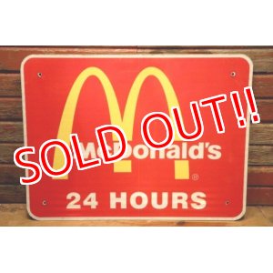 画像: dp-240508-03 McDonald's / 24 HOURS Road Side Sign