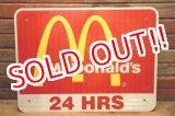 画像: dp-240508-02 McDonald's / 24 HRS Road Side Sign