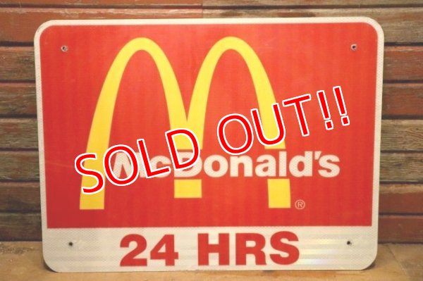 画像1: dp-240508-02 McDonald's / 24 HRS Road Side Sign