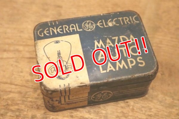 画像1: dp-240508-104 GENERAL ELECTRIC / 1930's-1940's MAZDA AUTO LAMP Tin Box