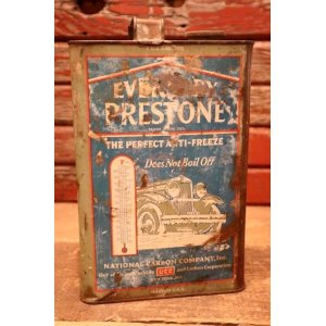 画像: dp-240508-15 EVEREADY PRESTONE / 1920's-1930's THE PERFECT ANTI-FREEZE ONE U.S.GALLON CAN