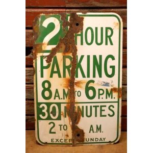 画像: dp-240508-103 2 HOUR PARKING / Enamel Road Sign