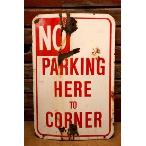 画像: dp-240508-103 NO PARKING HERE TO CORNER / Enamel Road Sign