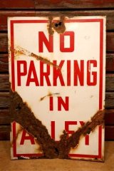 画像: dp-240508-103 NO PARKING IN ALLEY / Enamel Road Sign