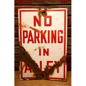 画像: dp-240508-103 NO PARKING IN ALLEY / Enamel Road Sign