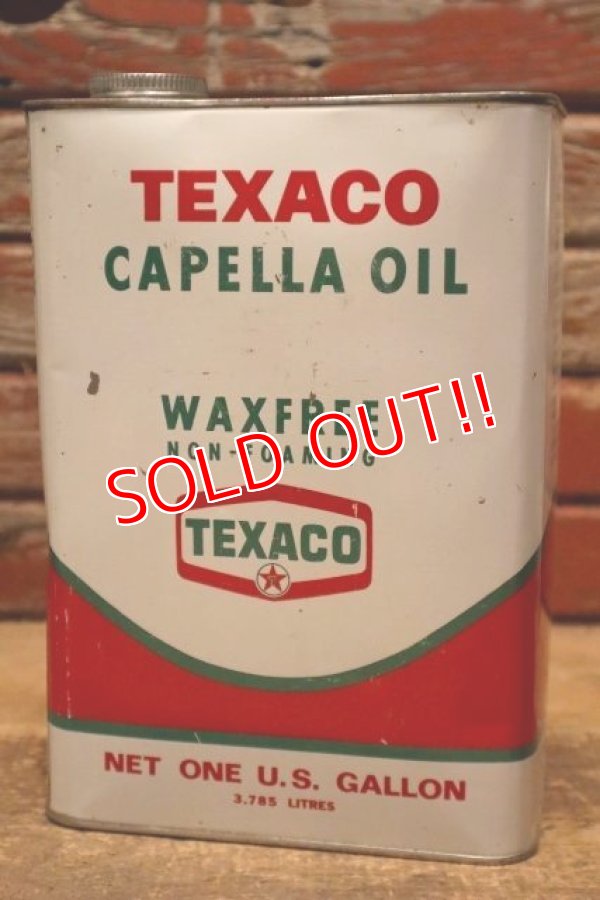 画像1: dp-240508-72 TEXACO / CAPELLA OIL 1960's ONE U.S. GALLON CAN