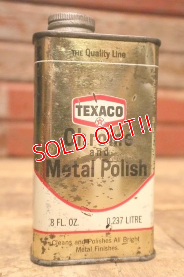 画像1: dp-240508-126 TEXACO / 1960's Chrome and Metal Polish Can