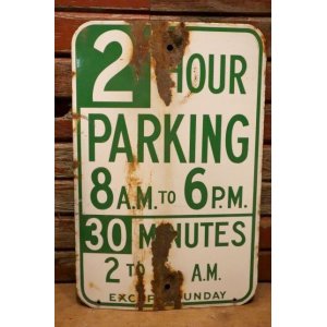 画像: dp-240508-103 2 HOUR PARKING / Enamel Road Sign