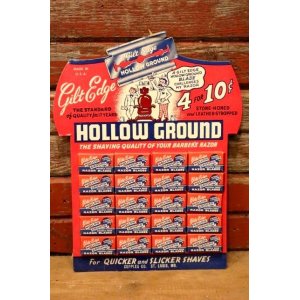 画像: dp-240508-07 HOLLOW GROUND 1940's RAZOR BLADE DISPLAY