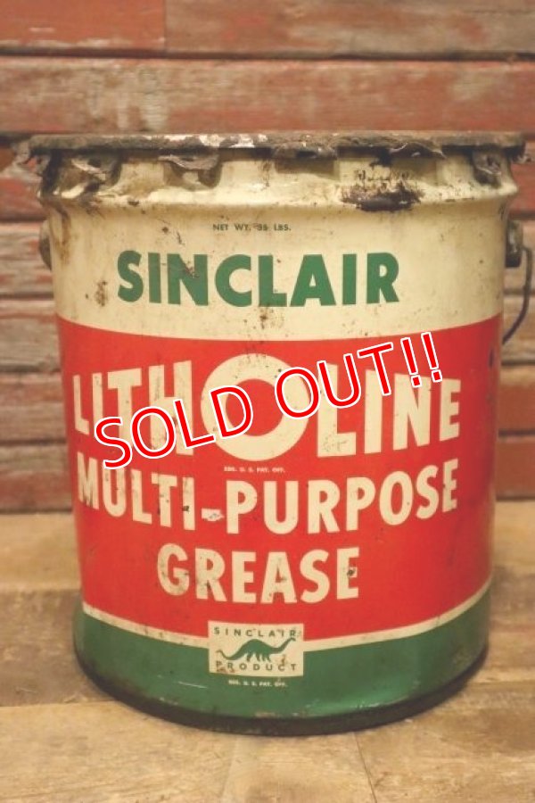 画像1: dp-240508-88 SINCLAIR / LITHOLINE MULTI-PURPOSE GREASE 1950's 5 Gallons Can