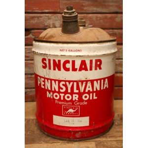 画像: dp-240508-32 SINCLAIR / PENNSYLVEANIA MOTOR OIL 1950's 5 Gallons Can