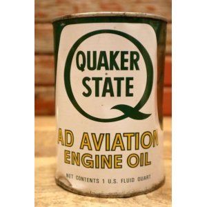 画像: dp-240508-19 QUAKER STATE / 1950's AD AVIATION ENGINE OIL One U.S. Quart Can