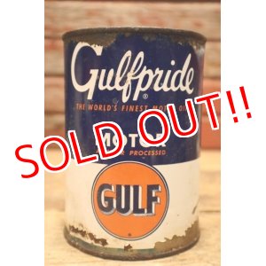 画像: dp-240508-56 GULF / 1940's-1950's Gulfpride MOTOR One U.S. Quart Can