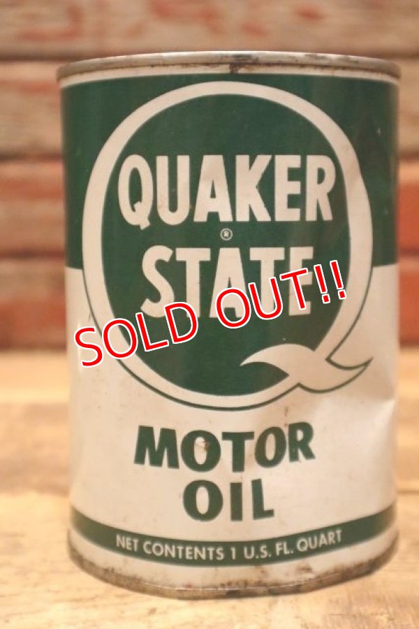 画像1: dp-240508-18 QUAKER STATE / 1950's-1960's MOTOR OIL One U.S. Quart Can