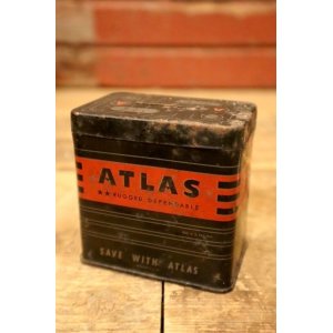 画像: dp-240508-126 ATLAS / 1940's-1950's Battery Tin Coin Bank