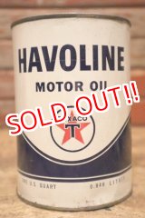 画像: dp-240508-63 TEXACO / HAVOLINE MORTOR OIL One U.S. Quart Can