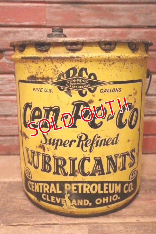 画像1: dp-240508-30 Cen-Pe-Co LUBRICANTS / 1960's 5 U.S.GALLONS Oil Can