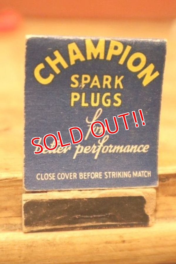 画像3: dp-240508-107 CHAMPION SPARK PLUGS 1940's Matchbook Cover