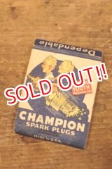 画像: dp-240508-107 CHAMPION SPARK PLUGS 1940's Matchbook Cover