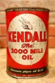 画像1: dp-240605-02 KENDALL The 2000 MILE OIL 1940's-1950's One U.S. Quart Can