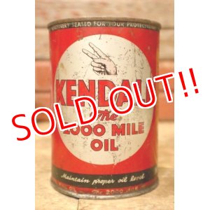 画像: dp-240605-02 KENDALL The 2000 MILE OIL 1940's-1950's One U.S. Quart Can