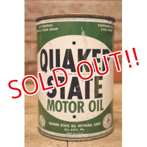 画像: dp-240605-04 QUAKER STATE MOTOR OIL 1940's One U.S. Quart Can