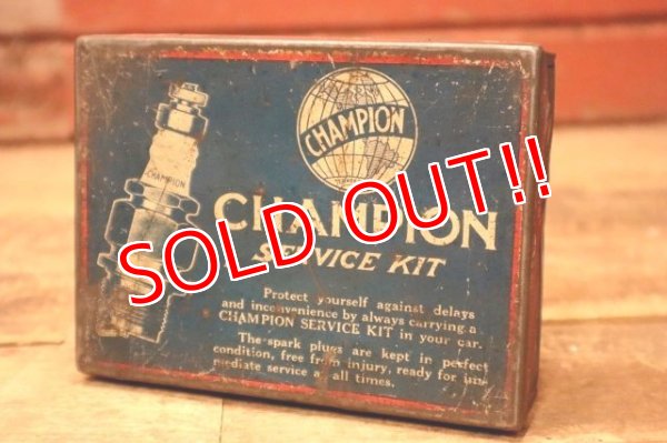 画像1: dp-240605-01 CHAMPION / 1930's SERVICE KIT TIN BOX