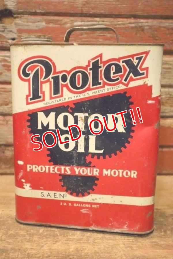 画像1: dp-240508-29 Protex MOTOR OIL 2 U.S. GALLONS CAN