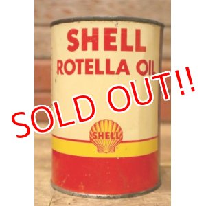 画像: dp-240611-10 SHELL / ROTELLA OIL 〜1950's One U.S. Quart Can