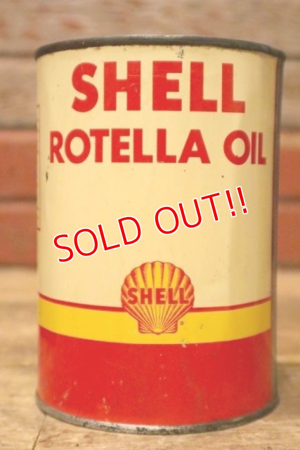 画像1: dp-240611-10 SHELL / ROTELLA OIL 〜1950's One U.S. Quart Can