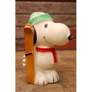 画像: ct-240604-04 Snoopy / Danara 1980's Coin Bank "Ski"