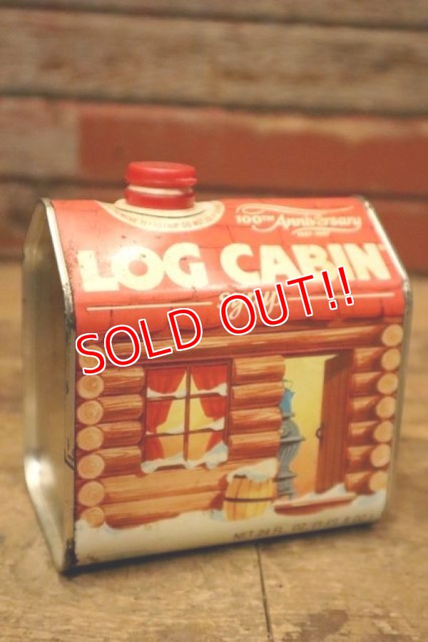 画像1: dp-240605-12 LOG CABIN syrup 100th Anniversary Tin Can