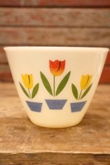 画像: kt-230809-05 Fire-King / 1950's Ivory Tulip Grease Jar